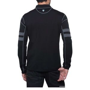 Kuhl Team Merino Wool 1/4 Zip
Black Long Sleeve Shirt with Gray Stripes